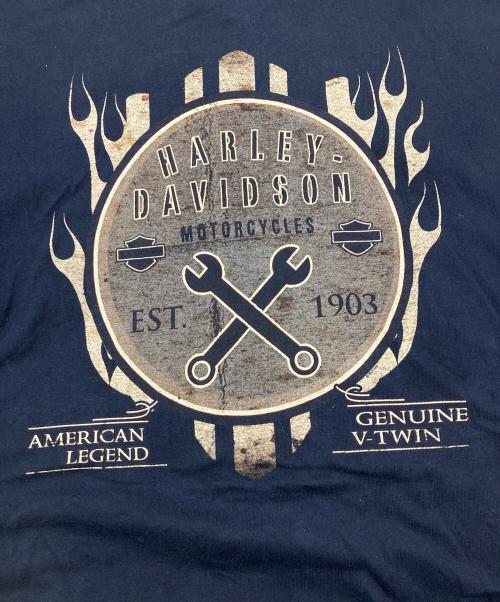 HARLEY-DAVIDSON（ハーレーダビッドソン）HARLEY-DAVIDSON (ハーレーダビッドソン) 00s プリントTシャツ メキシコ製 ブラック サイズ:2XLの古着・服飾アイテム
