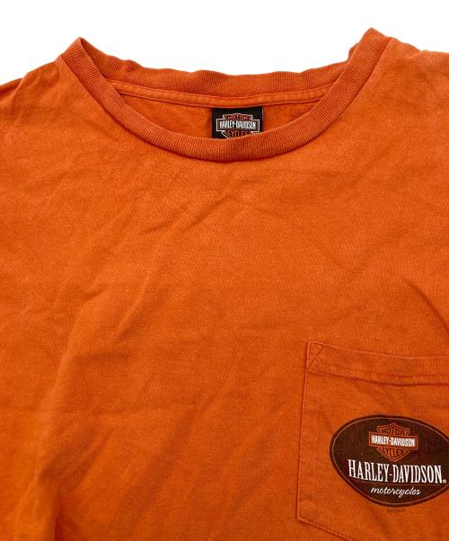 HARLEY-DAVIDSON（ハーレーダビッドソン）HARLEY-DAVIDSON (ハーレーダビッドソン) 00s プリントTシャツ　USA製 オレンジ サイズ:XXXLの古着・服飾アイテム