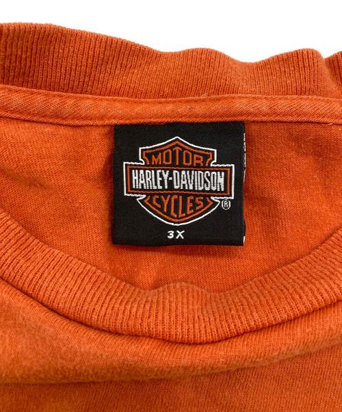 HARLEY-DAVIDSON（ハーレーダビッドソン）HARLEY-DAVIDSON (ハーレーダビッドソン) 00s プリントTシャツ　USA製 オレンジ サイズ:XXXLの古着・服飾アイテム