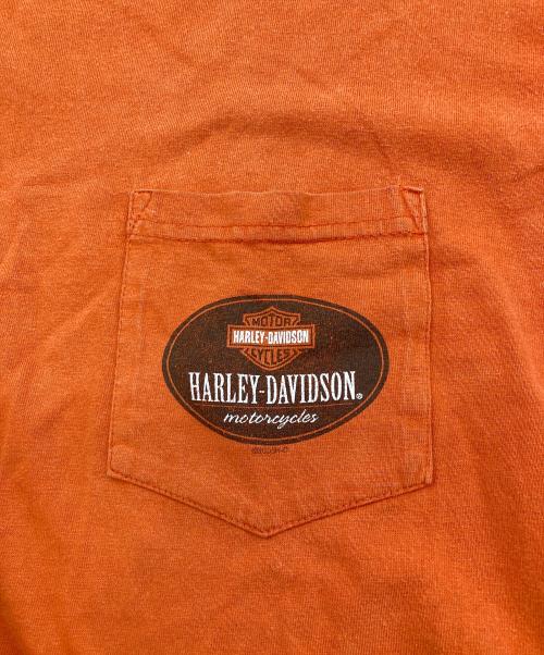 HARLEY-DAVIDSON（ハーレーダビッドソン）HARLEY-DAVIDSON (ハーレーダビッドソン) 00s プリントTシャツ　USA製 オレンジ サイズ:XXXLの古着・服飾アイテム