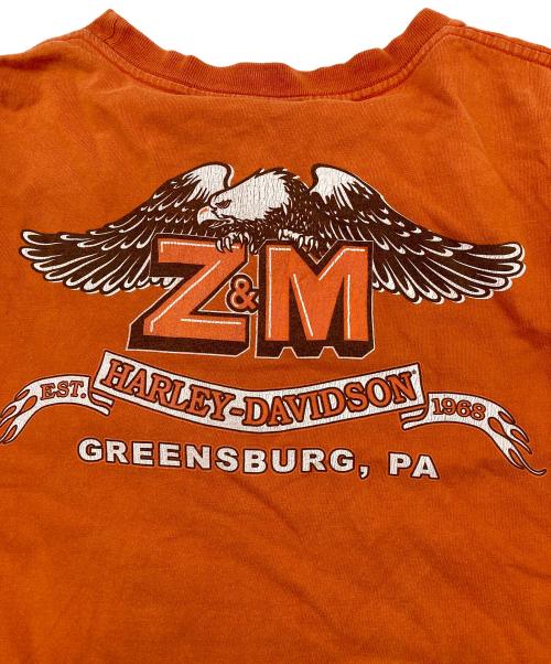 HARLEY-DAVIDSON（ハーレーダビッドソン）HARLEY-DAVIDSON (ハーレーダビッドソン) 00s プリントTシャツ　USA製 オレンジ サイズ:XXXLの古着・服飾アイテム