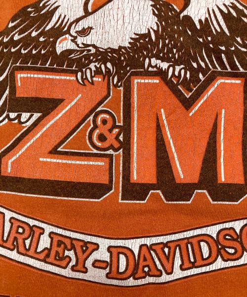 HARLEY-DAVIDSON（ハーレーダビッドソン）HARLEY-DAVIDSON (ハーレーダビッドソン) 00s プリントTシャツ　USA製 オレンジ サイズ:XXXLの古着・服飾アイテム