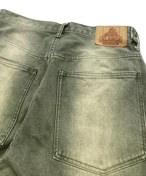 X-LARGE（エクストララージ）X-LARGE (エクストララージ) FADED BAGGY DENIM PANTS グリーン サイズ:32の古着・服飾アイテム