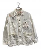 SUGAR CANEシュガーケーン）の古着「落書きカバーオール」｜ベージュ