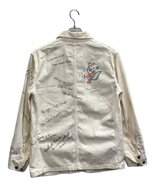 SUGAR CANE（シュガーケーン）SUGAR CANE (シュガーケーン) 落書きカバーオール ベージュ サイズ:38の古着・服飾アイテム