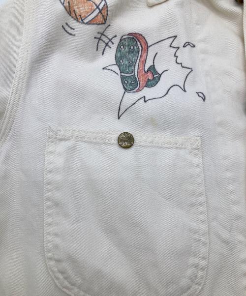 SUGAR CANE（シュガーケーン）SUGAR CANE (シュガーケーン) 落書きカバーオール ベージュ サイズ:38の古着・服飾アイテム