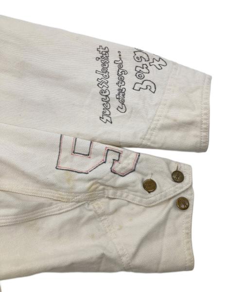 SUGAR CANE（シュガーケーン）SUGAR CANE (シュガーケーン) 落書きカバーオール ベージュ サイズ:38の古着・服飾アイテム