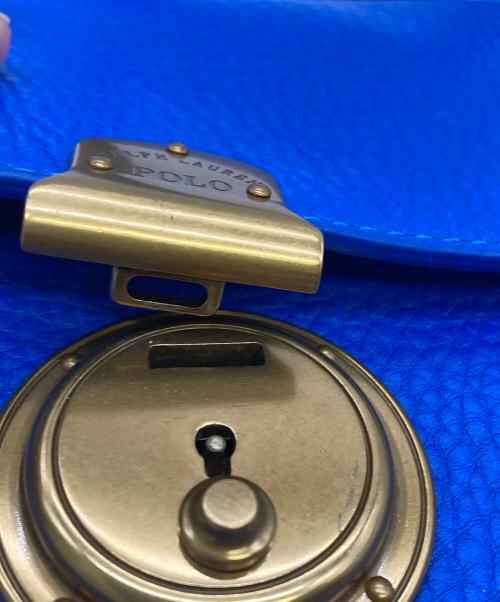 POLO RALPH LAUREN（ポロ・ラルフローレン）POLO RALPH LAUREN (ポロ・ラルフローレン) 2wayレザーショルダーバッグ/	リッキー ネイビーの古着・服飾アイテム