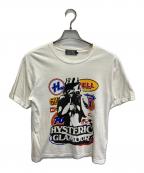 Hysteric Glamourヒステリックグラマー）の古着「CAR LOGO CAMERA GIRL Tシャツ」｜ホワイト