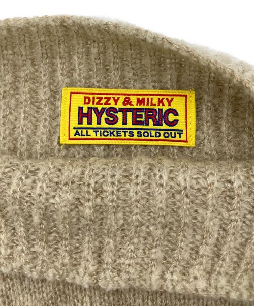 Hysteric Glamour（ヒステリックグラマー）Hysteric Glamour (ヒステリックグラマー) BLACK CAT編込 セーター ベージュ サイズ:FREEの古着・服飾アイテム
