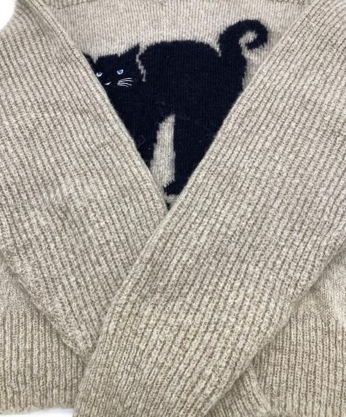 Hysteric Glamour（ヒステリックグラマー）Hysteric Glamour (ヒステリックグラマー) BLACK CAT編込 セーター ベージュ サイズ:FREEの古着・服飾アイテム