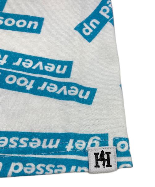 Hysteric Glamour（ヒステリックグラマー）Hysteric Glamour (ヒステリックグラマー) HYS NEVER TOO SOON柄 Tシャツ ブルー サイズ:Sの古着・服飾アイテム