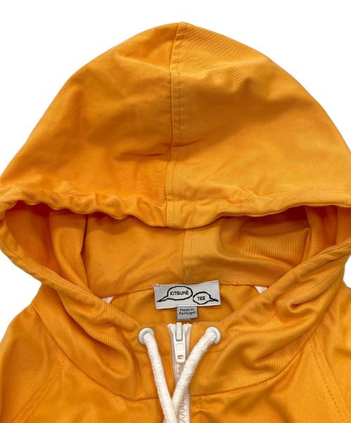 maison kitsune（メゾンキツネ）MAISON KITSUNE (メゾンキツネ) ジップアップパーカー イエロー サイズ:XSの古着・服飾アイテム