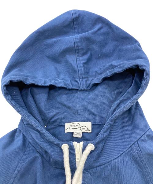 maison kitsune（メゾンキツネ）MAISON KITSUNE (メゾンキツネ) ジップアップパーカー ネイビー サイズ:Sの古着・服飾アイテム