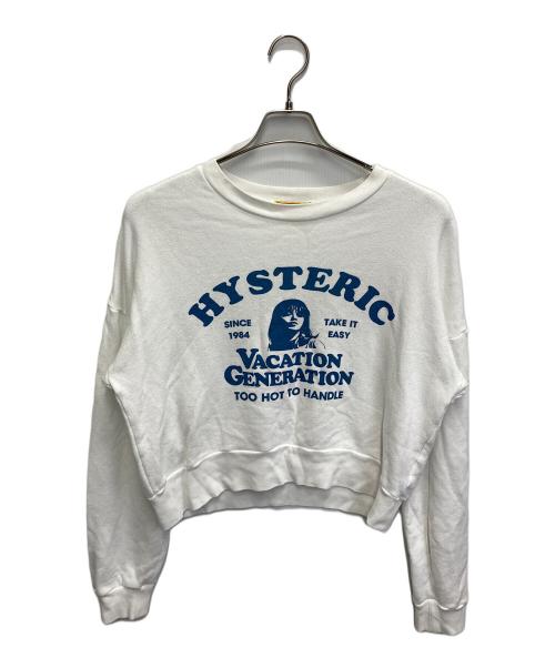 Hysteric Glamour（ヒステリックグラマー）Hysteric Glamour (ヒステリックグラマー) VACATION GENERATION ショートスウェット ホワイト サイズ:FREEの古着・服飾アイテム