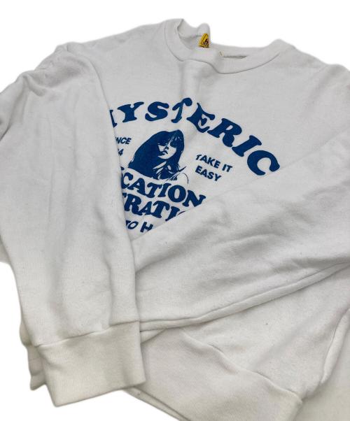 Hysteric Glamour（ヒステリックグラマー）Hysteric Glamour (ヒステリックグラマー) VACATION GENERATION ショートスウェット ホワイト サイズ:FREEの古着・服飾アイテム