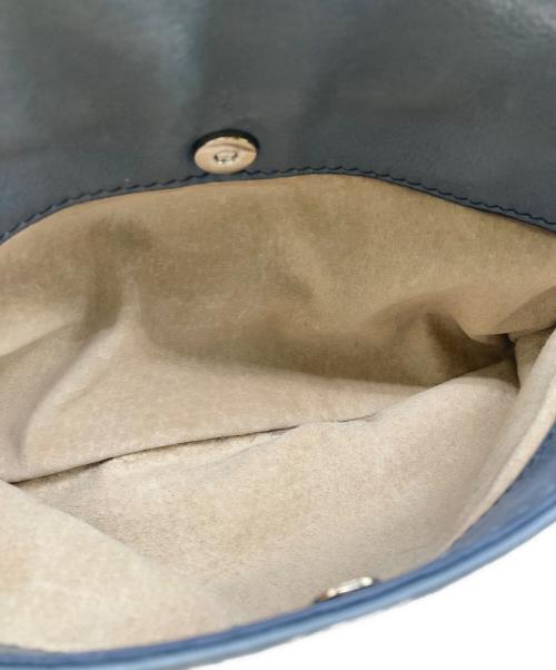 PRADA（プラダ）PRADA (プラダ) チェーンショルダーレザーバッグ ブルーの古着・服飾アイテム