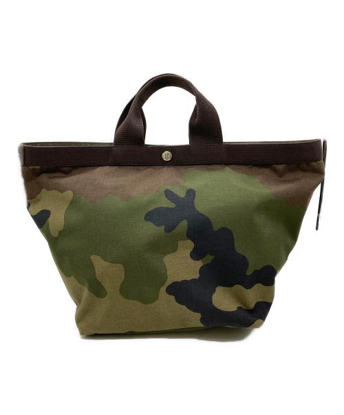 Herve Chapelier（エルベシャプリエ）Herve Chapelier (エルベシャプリエ) カモフラージュ柄 トートバッグ カーキの古着・服飾アイテム