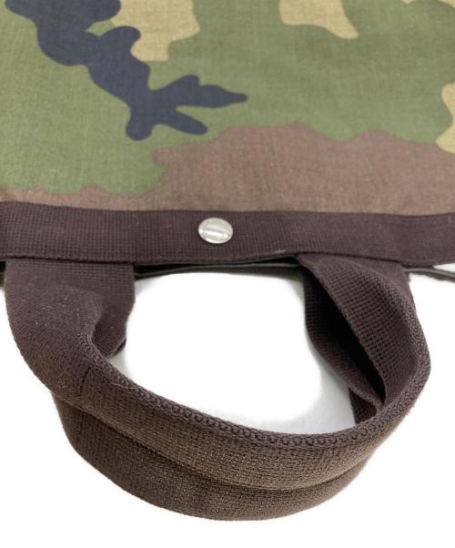 Herve Chapelier（エルベシャプリエ）Herve Chapelier (エルベシャプリエ) カモフラージュ柄 トートバッグ カーキの古着・服飾アイテム