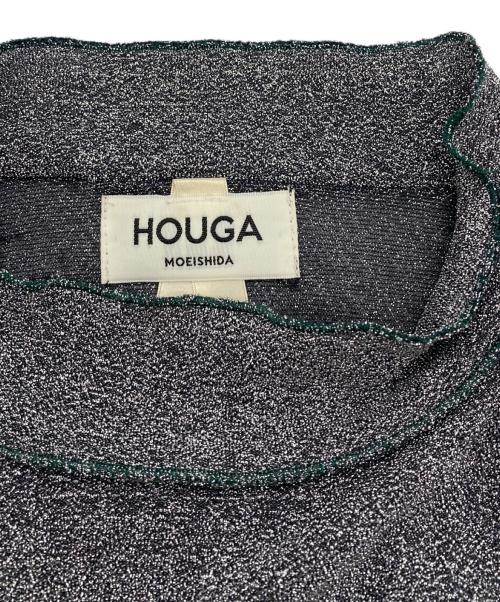 HOUGA（ホウガ）HOUGA (ホウガ) 変形ラメワンピース シルバー サイズ:Mの古着・服飾アイテム