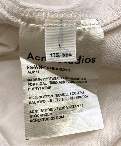 Acne studios（アクネ ストゥディオス）ACNE STUDIOS (アクネ ストゥディオス) MAGAZINE PRINT TEE ベージュ サイズ:Lの古着・服飾アイテム