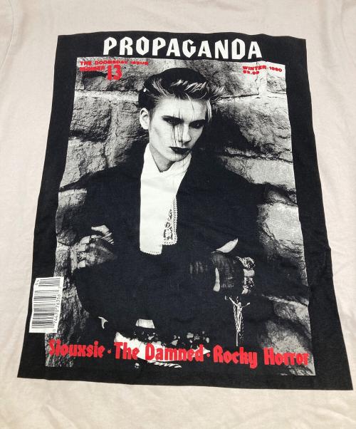 Acne studios（アクネ ストゥディオス）ACNE STUDIOS (アクネ ストゥディオス) MAGAZINE PRINT TEE ベージュ サイズ:Lの古着・服飾アイテム