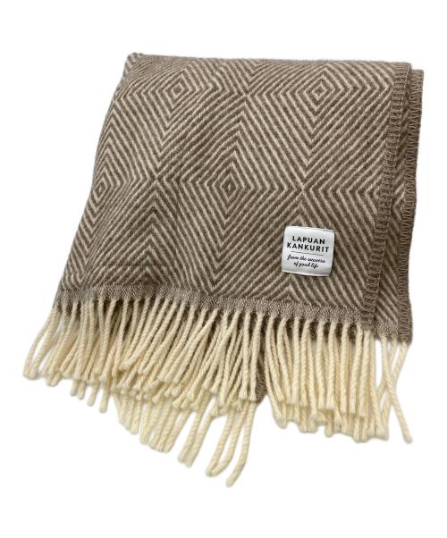 LAPUAN KANKURIT（ラプアンカンクリ）LAPUAN KANKURIT (ラプアンカンクリ) ポケット付きウールマフラー ベージュの古着・服飾アイテム