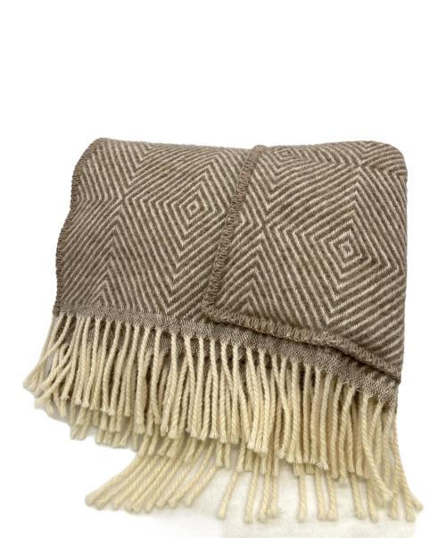 LAPUAN KANKURIT（ラプアンカンクリ）LAPUAN KANKURIT (ラプアンカンクリ) ポケット付きウールマフラー ベージュの古着・服飾アイテム