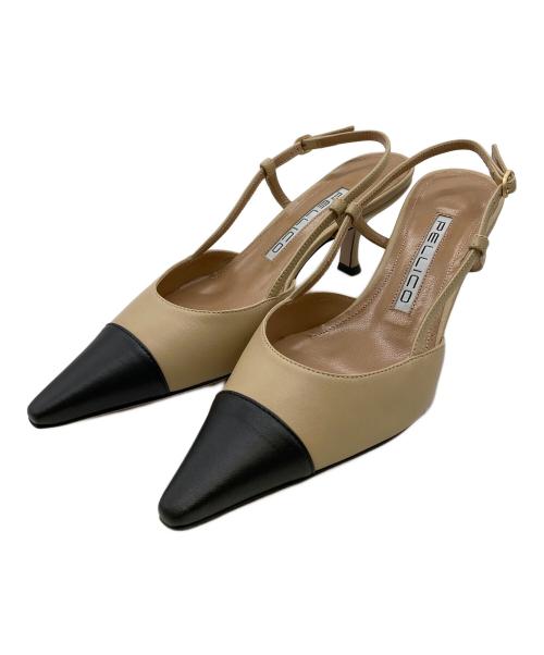 PELLICO（ペリーコ）PELLICO (ペリーコ) ストラップヒールパンプス ベージュ サイズ:38の古着・服飾アイテム