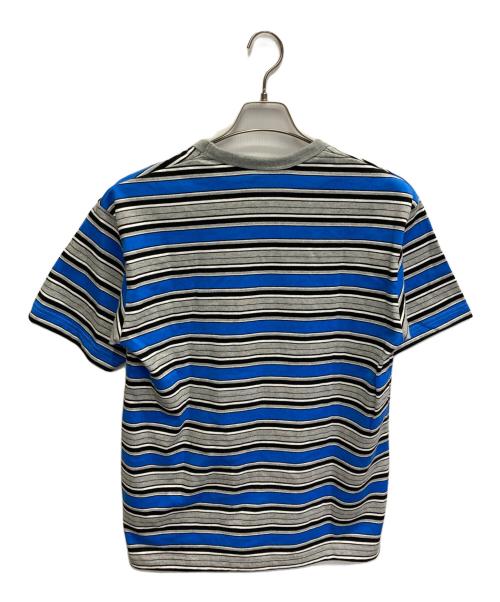 THE NORTH FACE（ザ ノース フェイス）THE NORTH FACE (ザ ノース フェイス) ショートスリーブマルチボーダーティー グレー×ブルー サイズ:Mの古着・服飾アイテム