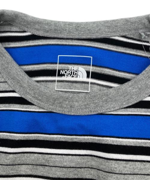 THE NORTH FACE（ザ ノース フェイス）THE NORTH FACE (ザ ノース フェイス) ショートスリーブマルチボーダーティー グレー×ブルー サイズ:Mの古着・服飾アイテム
