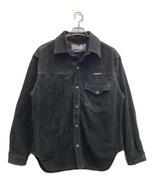Schott（ショット）Schott (ショット) スエード レザー ジャケット ブラック サイズ:Sの古着・服飾アイテム