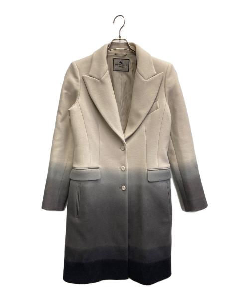 ETRO milano（エトロ ミラノ）ETRO MILANO (エトロ ミラノ) チェスターコート ベージュ×グレー サイズ:44の古着・服飾アイテム