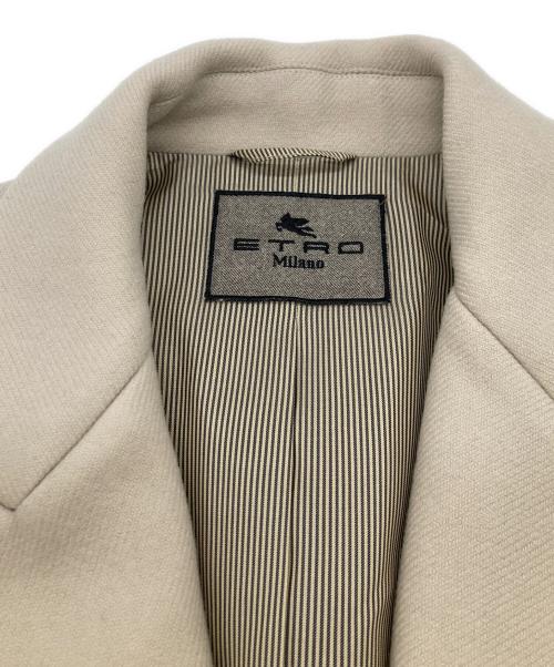 ETRO milano（エトロ ミラノ）ETRO MILANO (エトロ ミラノ) チェスターコート ベージュ×グレー サイズ:44の古着・服飾アイテム