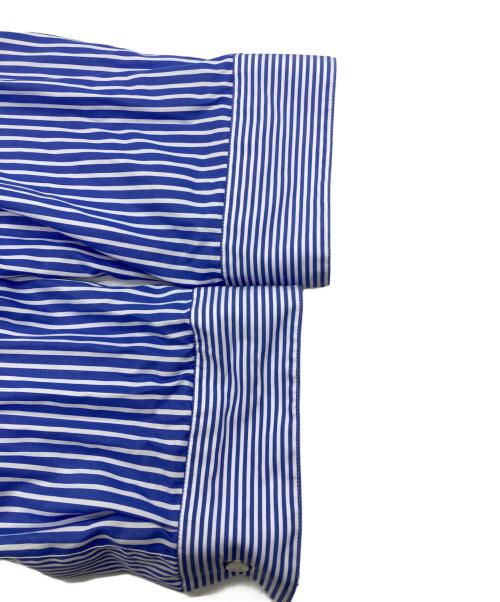 GALERIE VIE（ギャルリーヴィー）GALERIE VIE (ギャルリーヴィー) コントラストストライプ レギュラーシャツ ブルー サイズ:FREEの古着・服飾アイテム