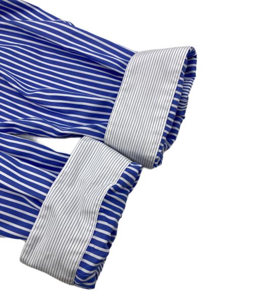 GALERIE VIE（ギャルリーヴィー）GALERIE VIE (ギャルリーヴィー) コントラストストライプ レギュラーシャツ ブルー サイズ:FREEの古着・服飾アイテム