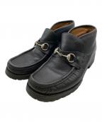 GUCCIグッチ）の古着「ホースビット チャッカブーツ」｜ブラック