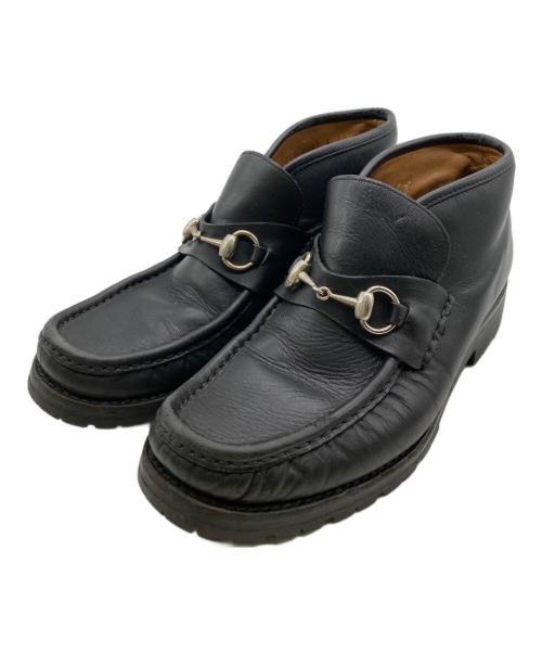 GUCCI（グッチ）GUCCI (グッチ) ホースビット チャッカブーツ ブラック サイズ:40の古着・服飾アイテム