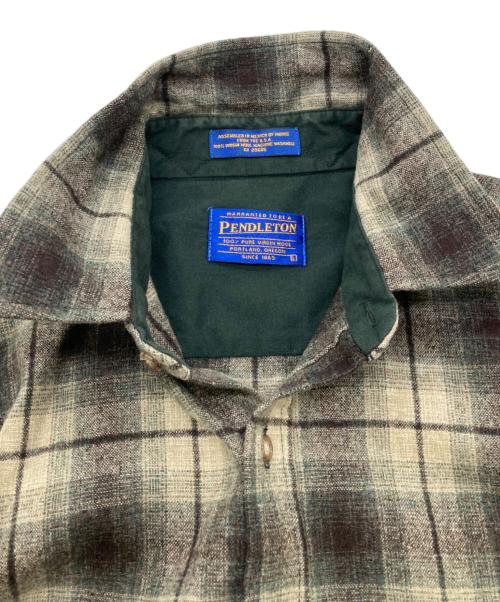 PENDLETON（ペンドルトン）PENDLETON (ペンドルトン) ウールチェックネルシャツ グリーン サイズ:Lの古着・服飾アイテム