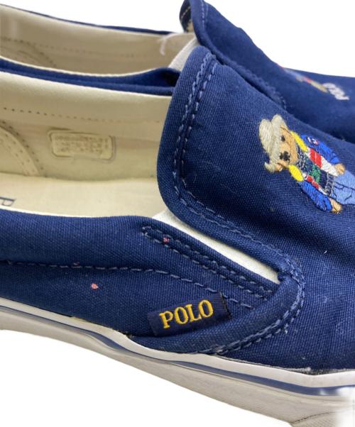 POLO RALPH LAUREN（ポロ・ラルフローレン）POLO RALPH LAUREN (ポロ・ラルフローレン) ポロベア スリッポン ネイビー サイズ:24㎝の古着・服飾アイテム