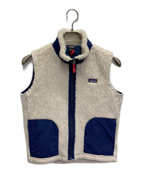 Patagonia（パタゴニア）Patagonia (パタゴニア) レトロX フリースボアベスト ホワイト サイズ:14 XL KIDS　の古着・服飾アイテム