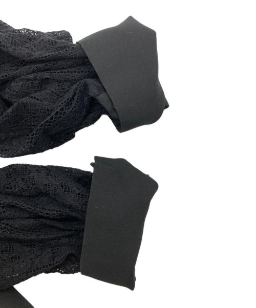 JILL STUART（ジルスチュアート）JILL STUART (ジルスチュアート) レースミックスバルーンヘムワンピース ブラック サイズ:2の古着・服飾アイテム