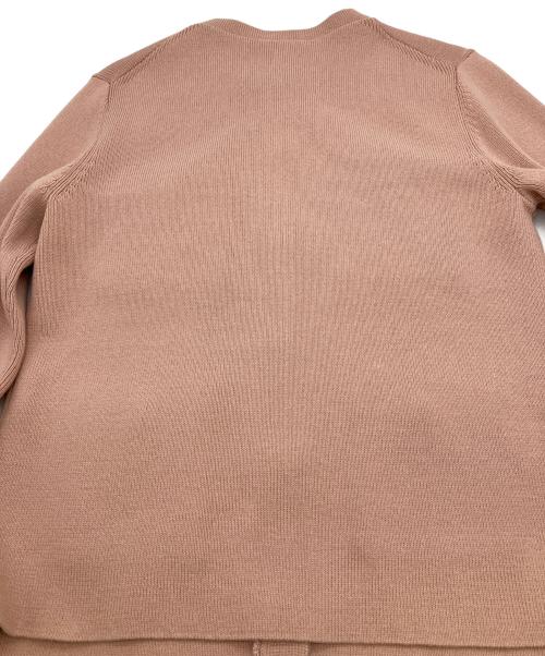 BROOKS BROTHERS（ブルックスブラザーズ）BROOKS BROTHERS (ブルックスブラザーズ) 金釦ノーカラーニットジャケット ピンク サイズ:Mの古着・服飾アイテム