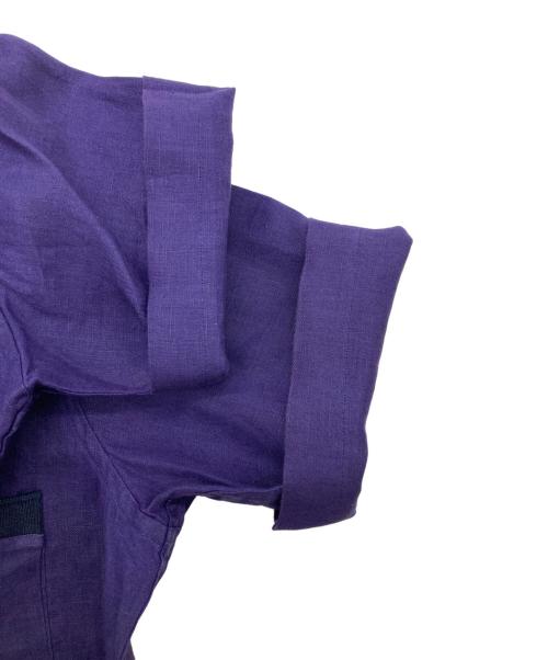 HERNO（ヘルノ）HERNO (ヘルノ) 襟ニット切替シャツ パープル サイズ:48の古着・服飾アイテム