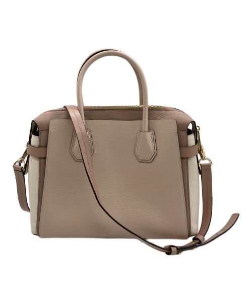 MICHAEL KORS（マイケル・コース）MICHAEL KORS (マイケルコース) 2WAYショルダーバッグ ホワイト×ピンクの古着・服飾アイテム