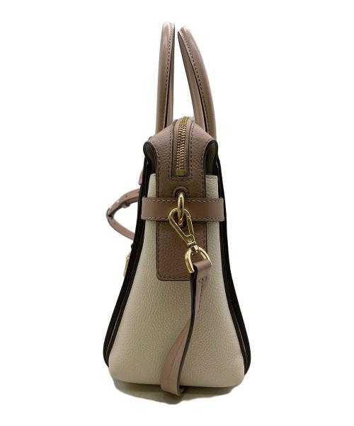 MICHAEL KORS（マイケル・コース）MICHAEL KORS (マイケルコース) 2WAYショルダーバッグ ホワイト×ピンクの古着・服飾アイテム