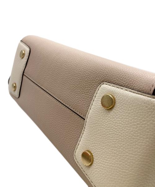 MICHAEL KORS（マイケル・コース）MICHAEL KORS (マイケルコース) 2WAYショルダーバッグ ホワイト×ピンクの古着・服飾アイテム