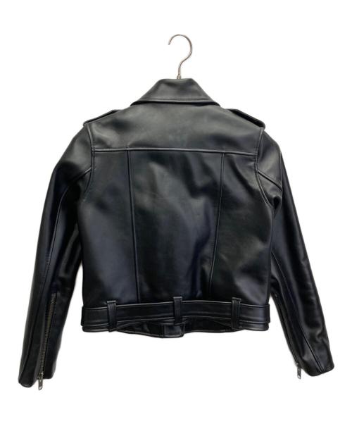 Planet Blue World（プラネットブルーワールド）Planet Blue World (プラネットブルーワールド) レザーライダースジャケット ブラック サイズ:Mの古着・服飾アイテム