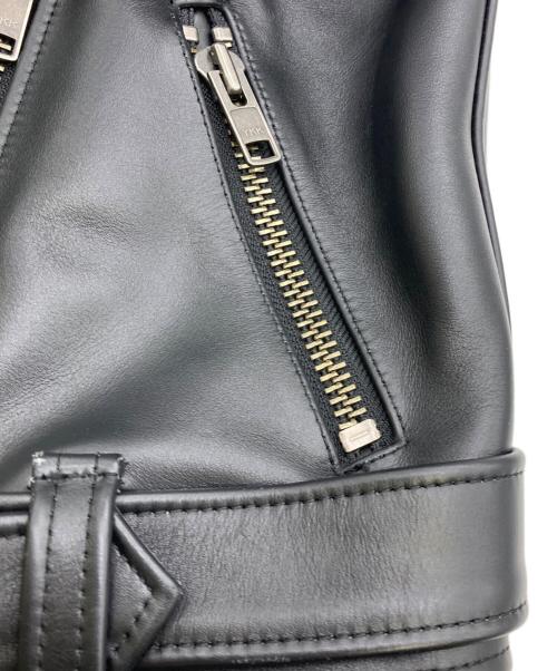 Planet Blue World（プラネットブルーワールド）Planet Blue World (プラネットブルーワールド) レザーライダースジャケット ブラック サイズ:Mの古着・服飾アイテム