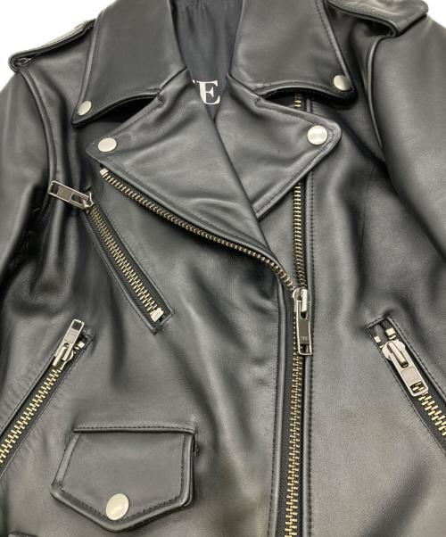 Planet Blue World（プラネットブルーワールド）Planet Blue World (プラネットブルーワールド) レザーライダースジャケット ブラック サイズ:Mの古着・服飾アイテム